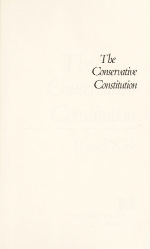 The Conservative Constitution