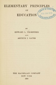 Elementary Principles of Education