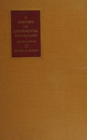 A History of Experimental Psychology